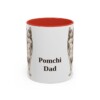 11oz Pomchi Dog Dad Mug, Red, front view