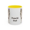 11oz Pomchi Dog Dad Mug, Yellow, front view
