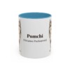 11oz Pomchi Latin Mug, Light Blue, front view