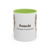 11oz Pomchi Latin Mug, Light Green, front view