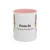 11oz Pomchi Latin Mug, Pink, front view