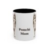11oz Pomchi Dog Mom Mug, Black, front view