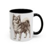 11oz Pomchi Dog Mom Mug, Black, right side view