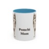 11oz Pomchi Dog Mom Mug, Light Blue, front view