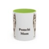 11oz Pomchi Dog Mom Mug, Light Green, front view