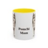 11oz Pomchi Dog Mom Mug, Yellow, front view