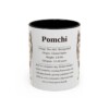 11oz Pomchi Mug, Black, front view