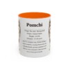 11oz Pomchi Mug, Orange, front view