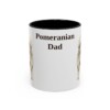 11oz Pomeranian Dog Dad Mug, Black, front view