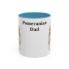 11oz Pomeranian Dog Dad Mug, Light Blue, front view