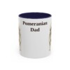 11oz Pomeranian Dog Dad Mug, Navy, front view
