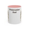 11oz Pomeranian Dog Dad Mug, Pink, front view