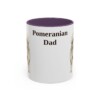 11oz Pomeranian Dog Dad Mug, Purple, front view