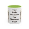 11oz-pomeranian-mug-humor-light-green 11oz Funny Pomeranian Mug, Light Green, front view