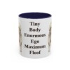 11oz-pomeranian-mug-humor-navy 11oz Funny Pomeranian Mug, Navy, front view