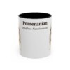 11oz Pomeranian Latin Mug, Black, front view