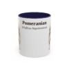 11oz Pomeranian Latin Mug, Navy, front view