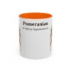 11oz Pomeranian Latin Mug, Orange, front view