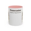 11oz Pomeranian Latin Mug, Pink, front view