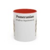 11oz Pomeranian Latin Mug, Red, front view