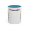 11oz Pomeranian Mug, Light Blue, front view