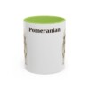 11oz Pomeranian Mug, Light Green, front view