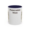 11oz Pomeranian Dog Mom Mug, Navy, front view