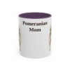 11oz Pomeranian Dog Mom Mug, Purple, front view