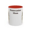 11oz Pomeranian Dog Mom Mug, Red, front view