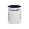 11oz Pomeranian Mug, Navy, front view