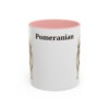 11oz Pomeranian Mug, Pink, front view