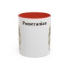 11oz Pomeranian Mug, Red, front view