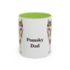 11oz-pomsky-mug-dad-light-green 11oz Pomsky Dog Dad Mug, Light Green, front view