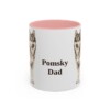 11oz-pomsky-mug-dad-pink 11oz Pomsky Dog Dad Mug, Pink, front view