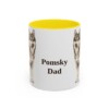 11oz-pomsky-mug-dad-yellow 11oz Pomsky Dog Dad Mug, Yellow, front view