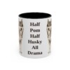 11oz Funny Pomsky Mug, Black, front view
