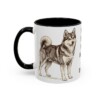11oz Funny Pomsky Mug, Black, left side view