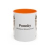 11oz-pomsky-mug-latin-orange 11oz Pomsky Latin Mug, Orange, front view