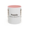 11oz-pomsky-mug-latin-pink 11oz Pomsky Latin Mug, Pink, front view