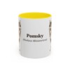 11oz-pomsky-mug-latin-yellow 11oz Pomsky Latin Mug, Yellow, front view