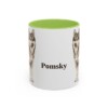 11oz-pomsky-mug-light-green 11oz Pomsky Mug, Light Green, front view