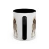 11oz Pomsky Dog Mom Mug, Black, back view