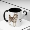 11oz Pomsky Dog Mom Mug, Black, lifestyle photo