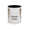 11oz Pomsky Dog Mom Mug, Black, front view