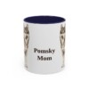 11oz Pomsky Dog Mom Mug, Navy, front view