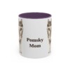 11oz Pomsky Dog Mom Mug, Purple, front view