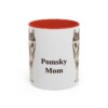 11oz Pomsky Dog Mom Mug, Red, front view