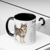 11oz Pomsky Mug, Black, lifestyle photo