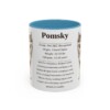 11oz Pomsky Mug, Light Blue, front view