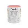 11oz Pomsky Mug, Pink, front view
